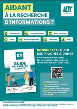 Un guide pour les proches aidants édité par le Département du Lot