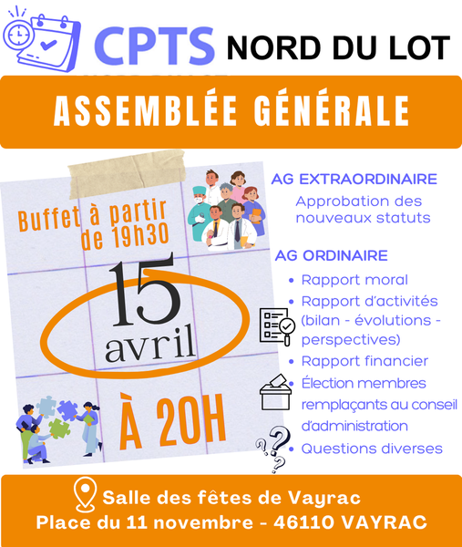 Assemblée Générale : un temps fort pour la CPTS Nord du Lot
