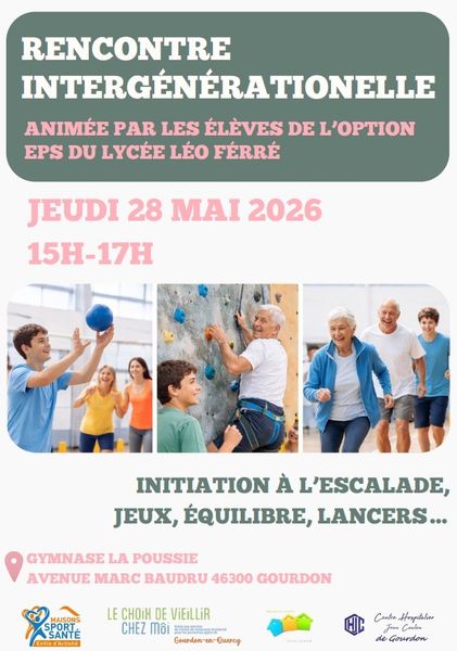 Une rencontre intergénérationnelle le 28 mai 2026 organisée par la Maison des Aidants de Gourdon