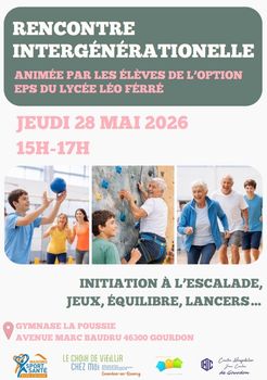 Une rencontre intergénérationnelle le 28 mai 2026 organisée par la Maison des Aidants de Gourdon