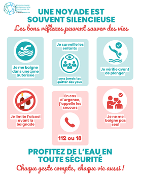 ☀️ L'été est là… Les risques de noyade aussi.