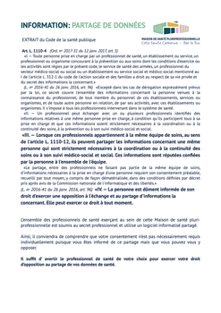 PARTAGE DES DONNÉES