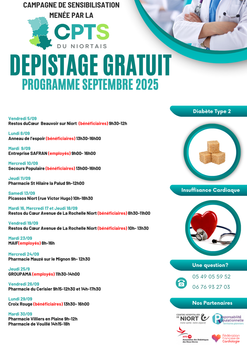 DEPISTAGE Diabète type 2 et Insuffisance cardiaque - Septembre 2025