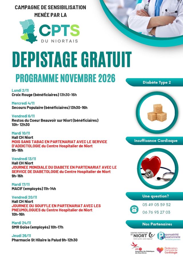 📅 Dépistage : En novembre, 3 rendez-vous santé à ne pas manquer !
