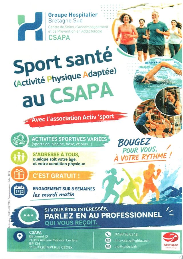 Sport Santé au CSAPA de Quimperlé