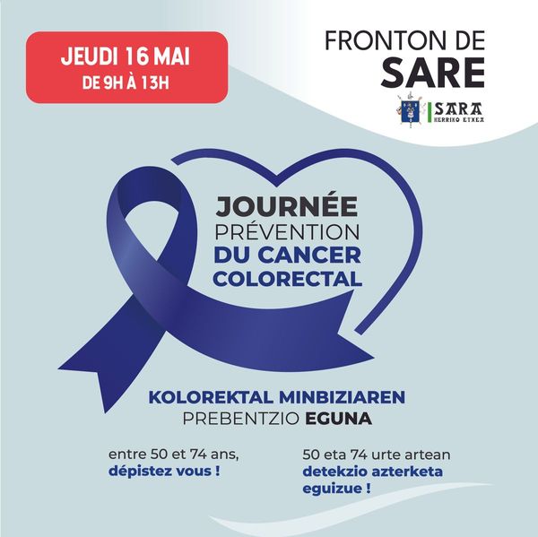 JEUDI 16 MAI - Journée prévention du cancer colorectal - SARE 